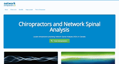 Desktop Screenshot of networkchiropractors.ca