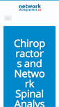 Mobile Screenshot of networkchiropractors.ca