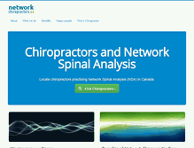 Tablet Screenshot of networkchiropractors.ca